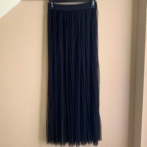 H&M Black Maxi Mesh Flowy Skirt